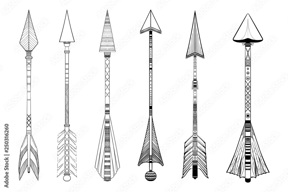 Fototapeta premium Arrow Clip art Set in Vector on White Background
