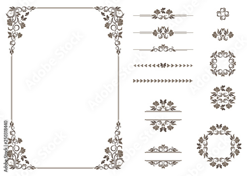 Vector set of graphic elements for design.