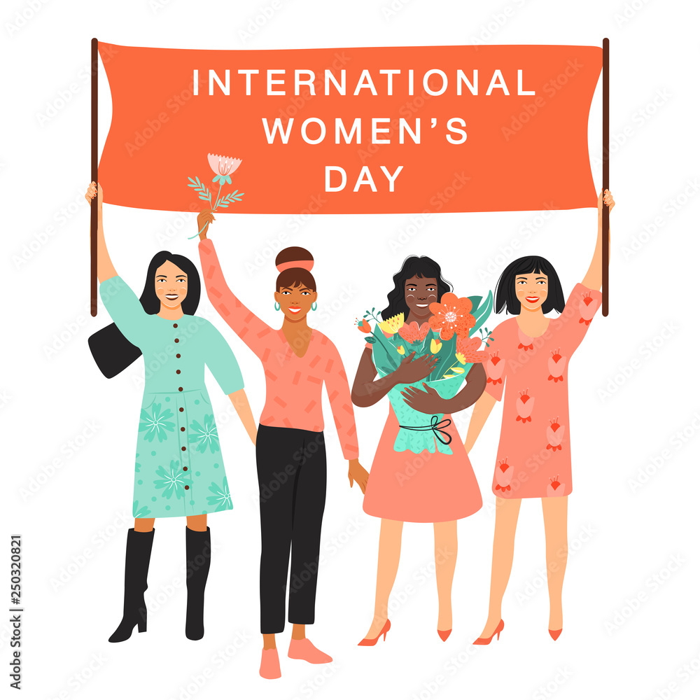 International Women's Day concept. Group of women different ...