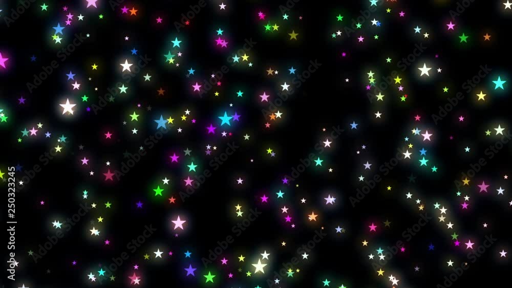 Five Pointed Colorful Stars Abstract Motion Background Loop 2 Five Pointed Colorful Stars Abstract Motion Background Loop 2