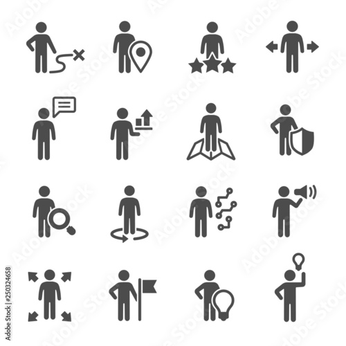 business and organization management icons