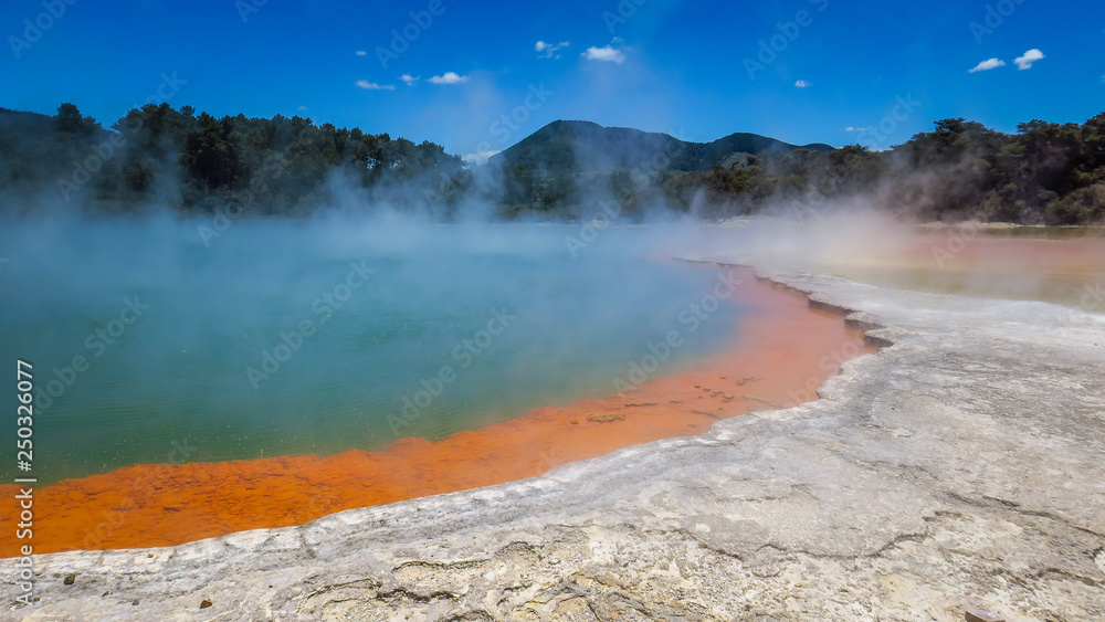 Rotorua Thermal Park and Wai-O-Tapu on the North Island of New-Zealand Rotorua Thermal Park and Wai-O-Tapu on the North Island of New-Zealand