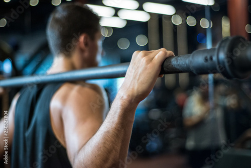 man working out in gym