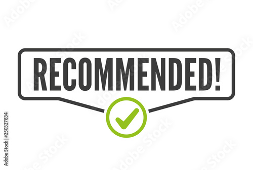Recommended on white background. Vector
