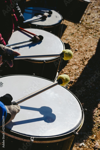 Detail of bass sound drums.