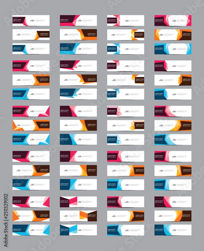Vector abstract geometric design banner web template.