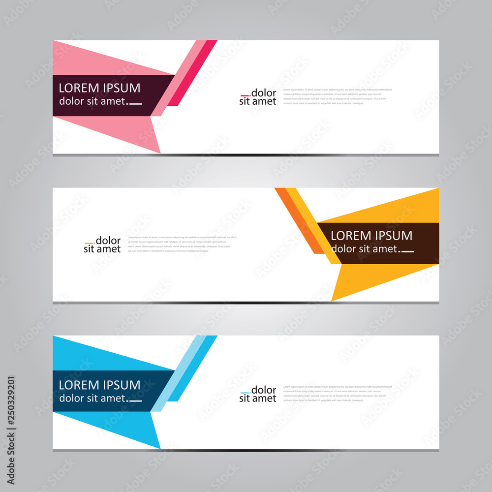 Naklejka premium Vector abstract geometric design banner web template.