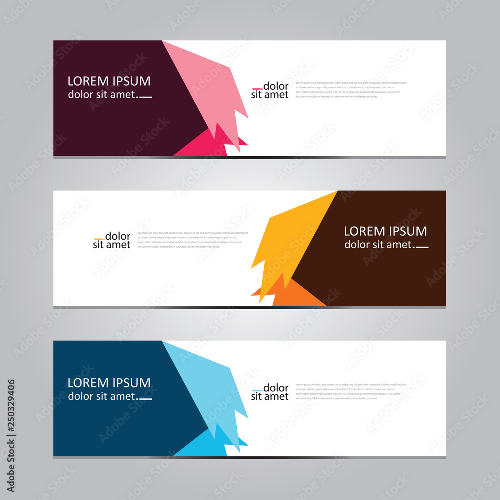 Vector abstract geometric design banner web template. Vector abstract geometric design banner web template.