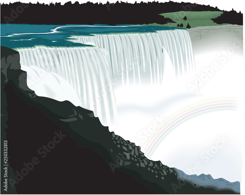 Fototapeta Niagara Falls Vector Illustration