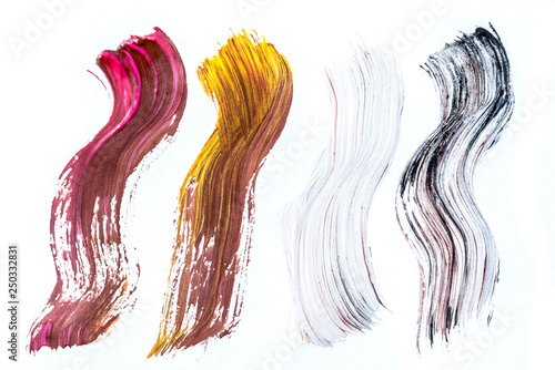 Abstraction for the background, drawing paint on a white isolated background, the whole frame