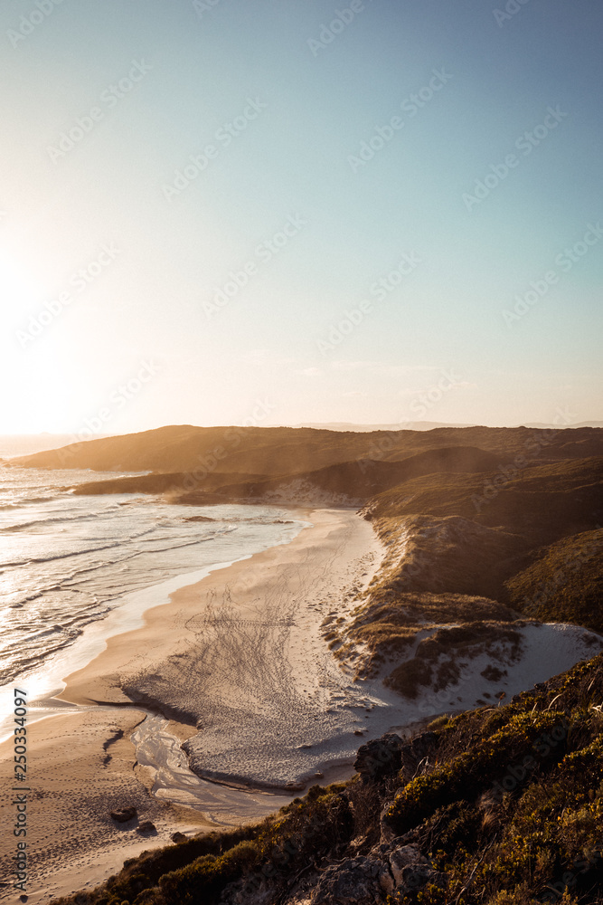Australian cliffs at sunset 
