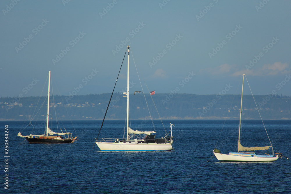 white yacht Ocean