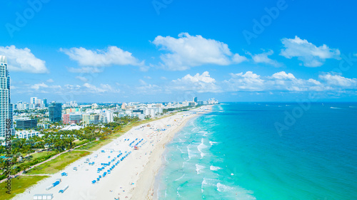 Aerial view of Miami Beach, South Beach, Florida, USA.  © miami2you