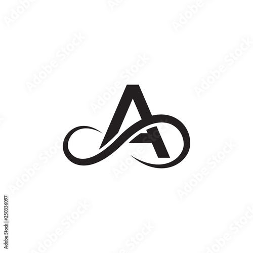 infinity letter a logo vector