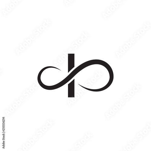 infinity letter i logo vector