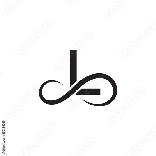 infinity letter l logo vector photo