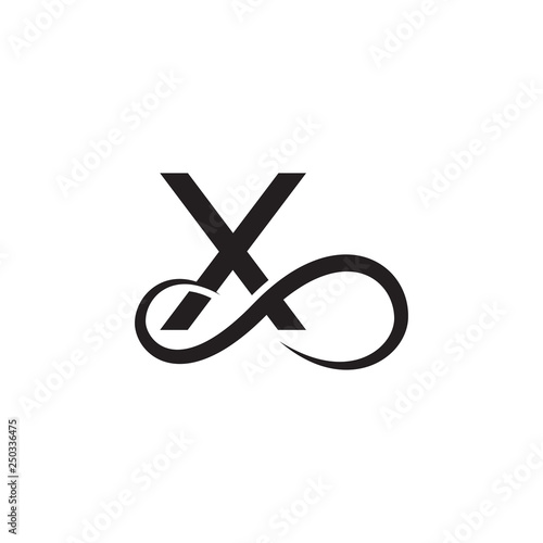 infinity letter x logo vector
