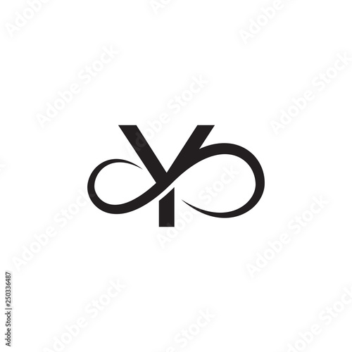 infinity letter y logo vector