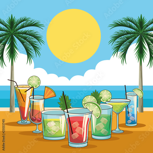 tropical cocktail drinks