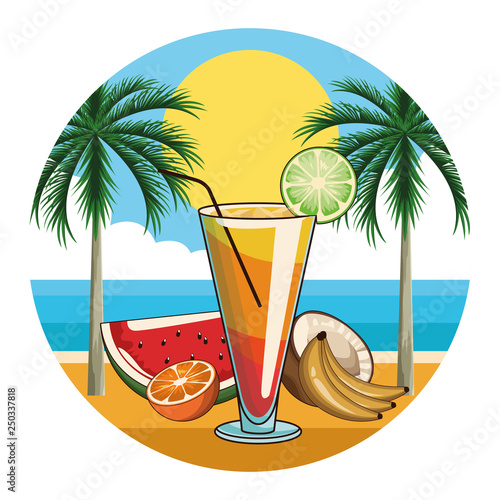 tropical cocktail drink icon