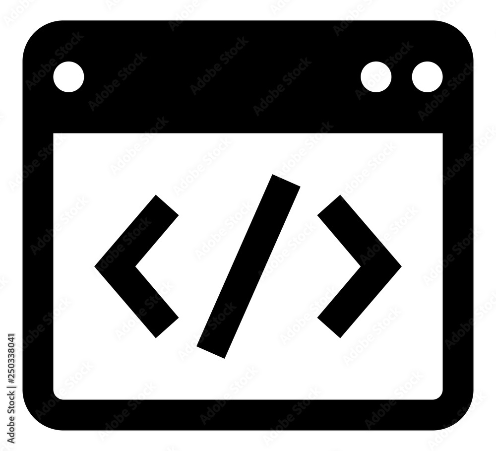 Developer Software Code Vector Icon Developer Software Code Vector Icon