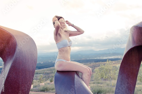 young woman on the beach
