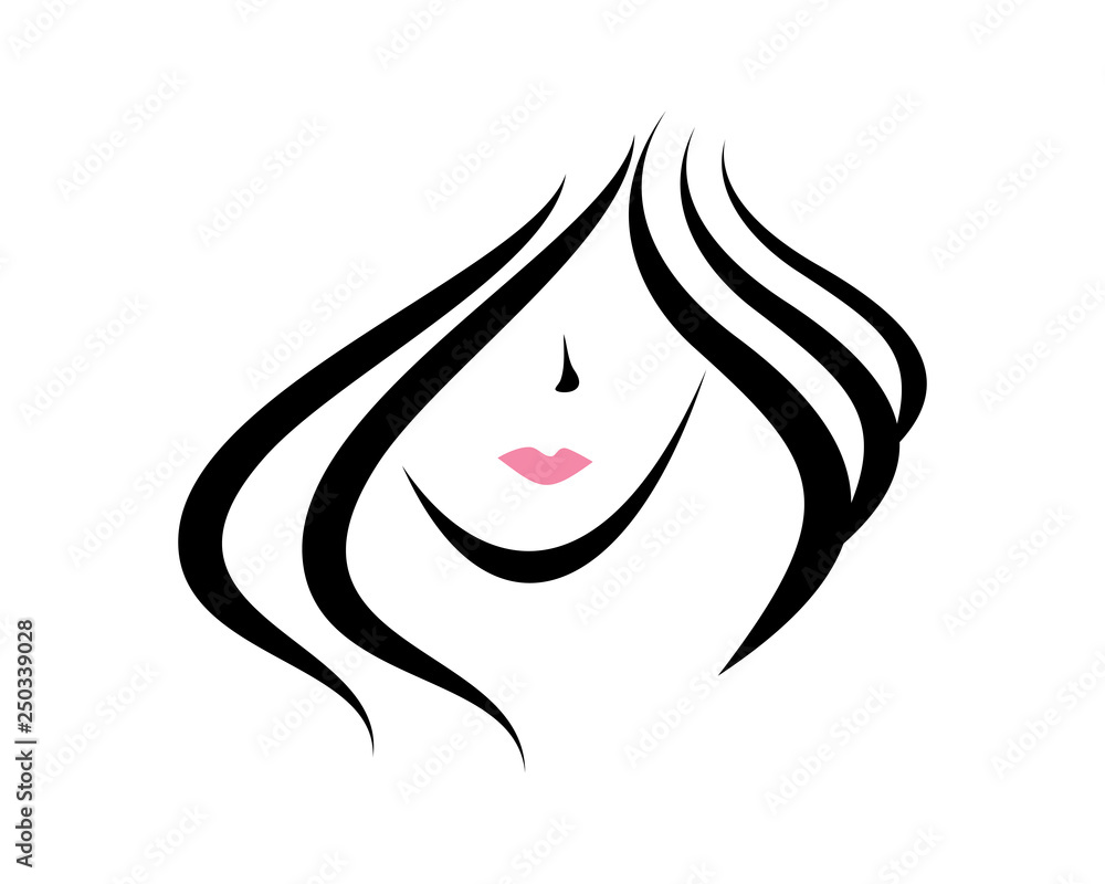 beauty natural woman face logo design 1 beauty natural woman face logo design 1