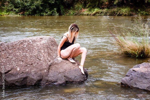 woman in water