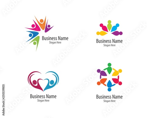 Community logo template illustration