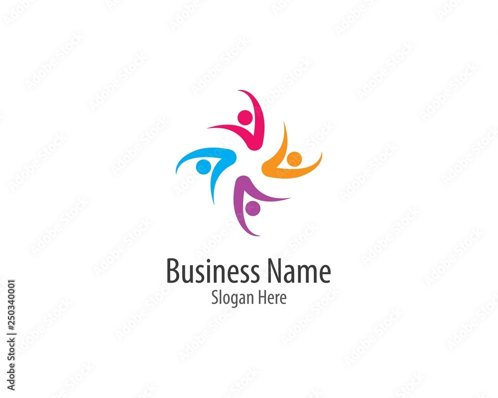 Community logo template illustration