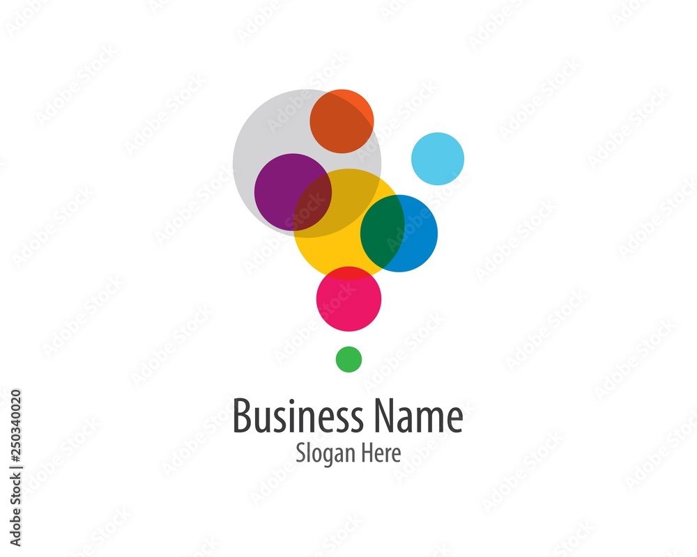 Bubble logo template vector icon illustration design Bubble logo template vector icon illustration design