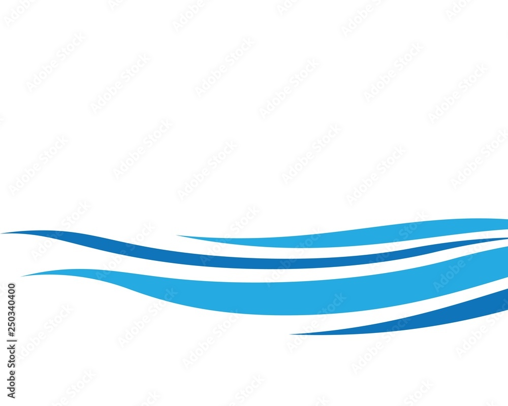 Obraz premium Water wave logo illustration