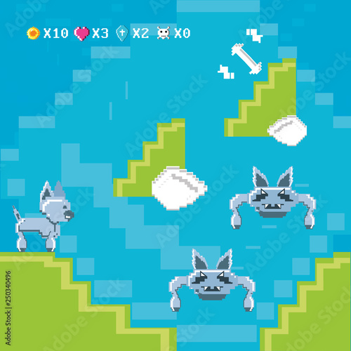 classic video game scene