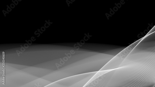 Vector EPS10 with transparency. Abstract composition, warp shapes. Technology fractal styled background for presentation, wallpaper, headline cover or banner. Opical illusion. Relax theme