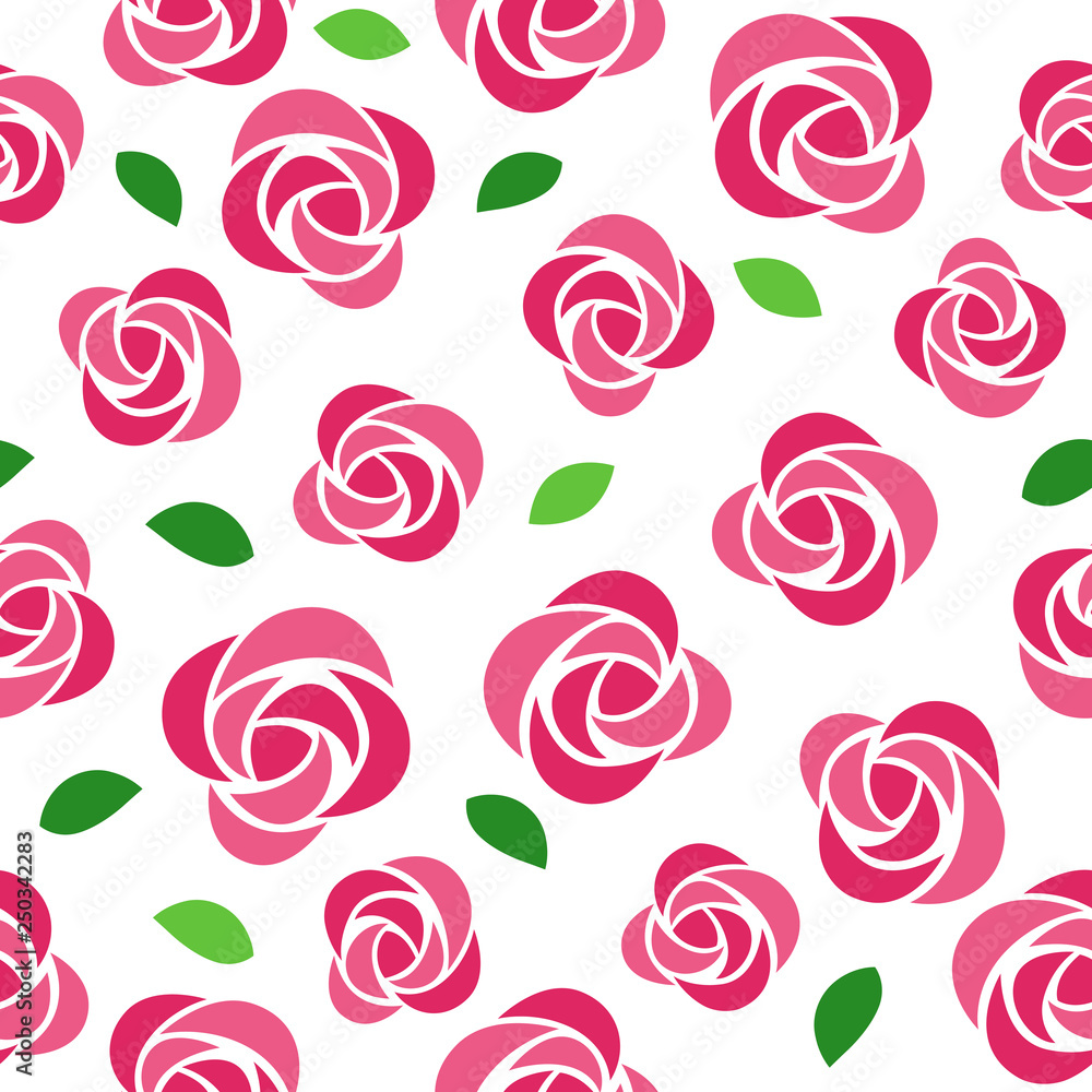 Seamless pattern of roses red Seamless pattern of roses red