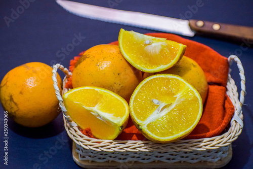Healthy fruits, orange fruits 