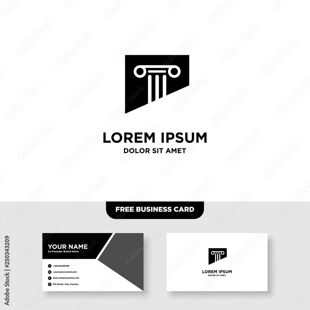 Law Firm Logo - Vector, Free Bussines Card Mockup Law Firm Logo - Vector, Free Bussines Card Mockup