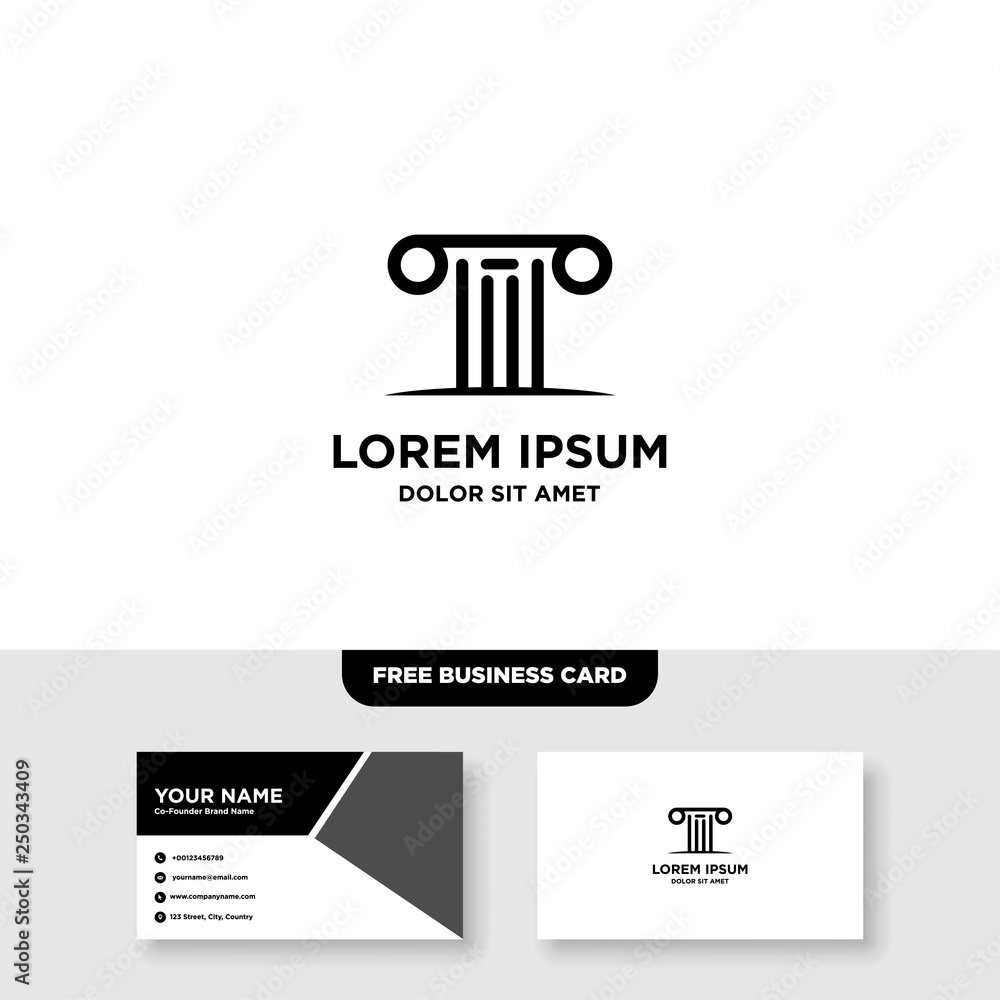 Law Firm Logo - Vector, Free Bussines Card Mockup