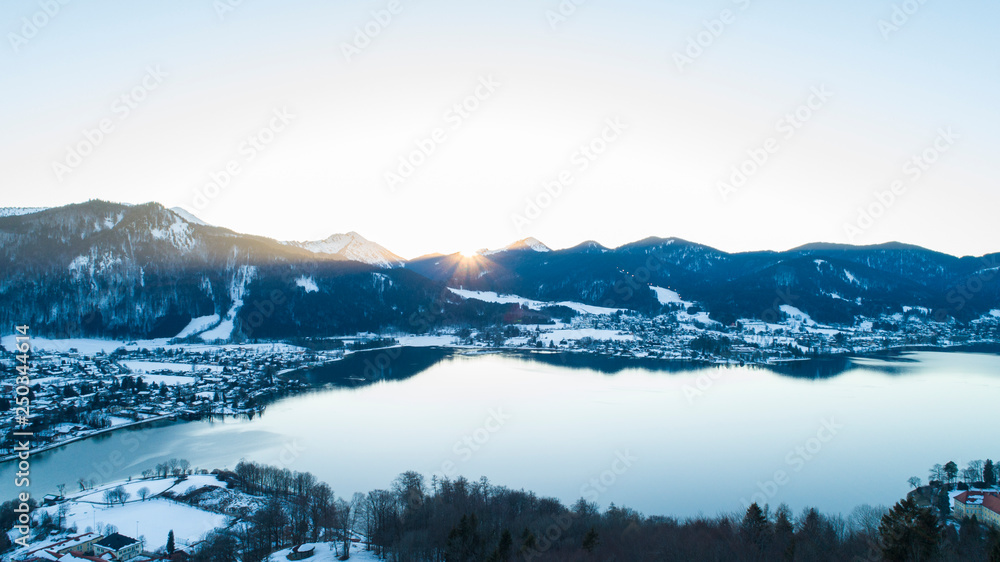 Luftaufnahme Tegernsee Winter