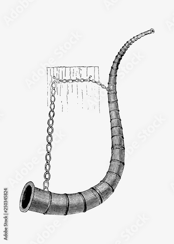 Antique war horn