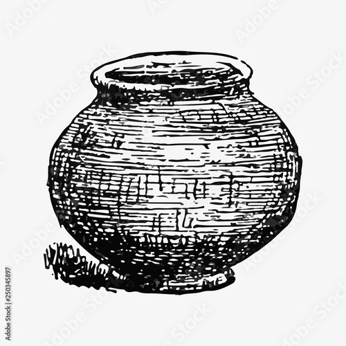 Antique clay pottery