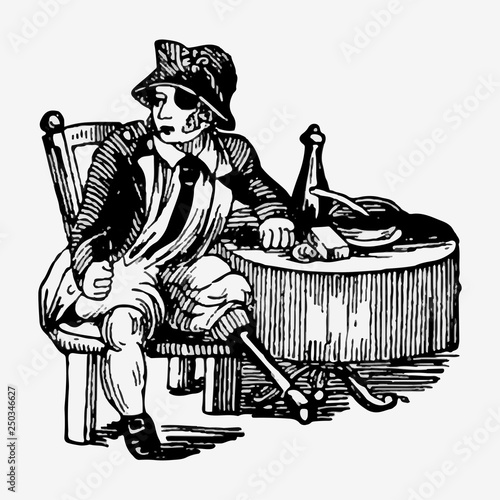 Sailor with a wooden leg