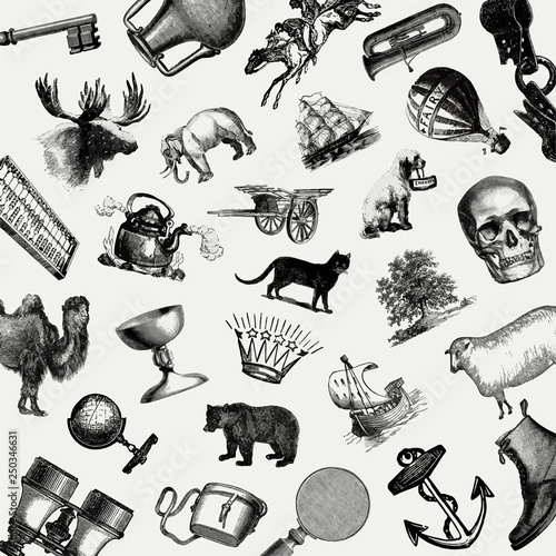 Vintage European objects set