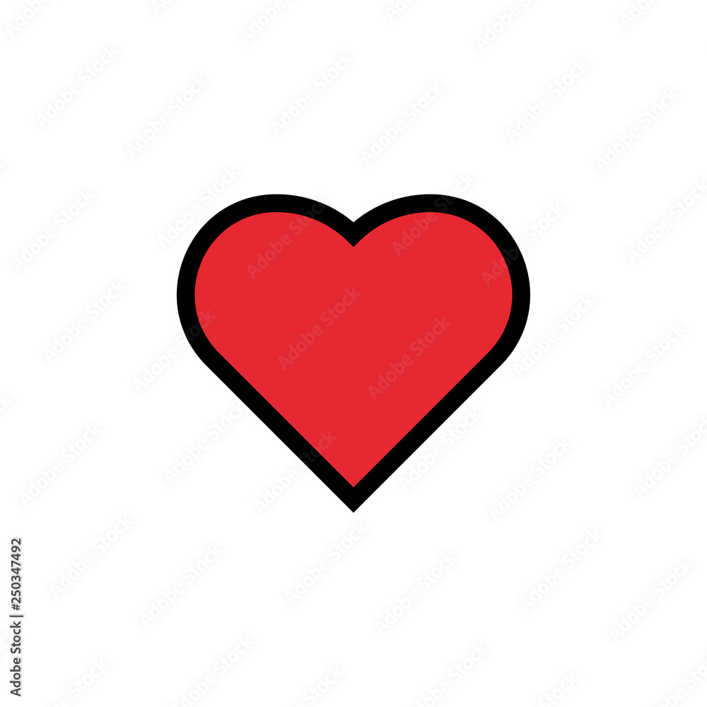 Love heart icon design template vector isolated