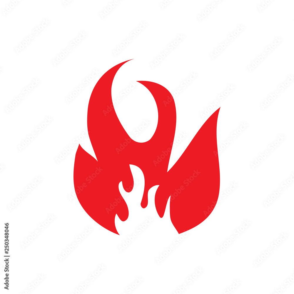 Flame icon design template vector isolated Flame icon design template vector isolated