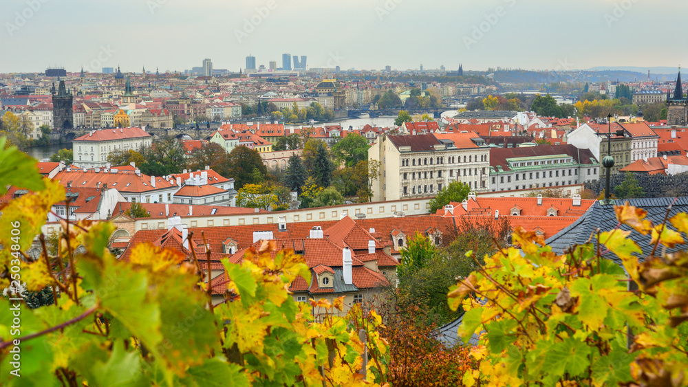 Fototapeta premium Aerial view of Old Praha, Czech