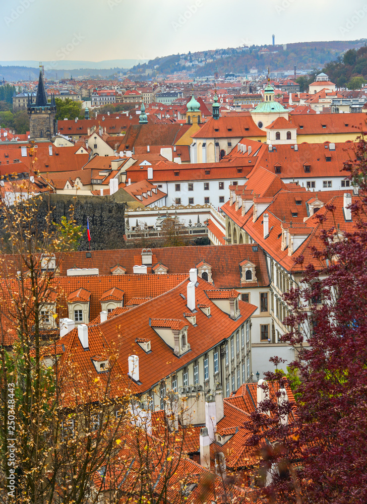 Obraz premium Aerial view of Old Praha, Czech