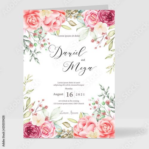 watercolor wedding floral frame multi purpose background