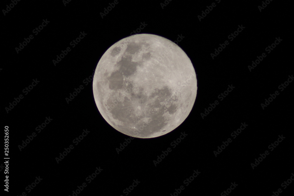 Super snow full moon in the dark night Super snow full moon in the dark night