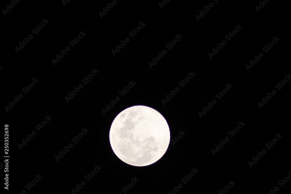 Super snow full moon in the dark night Super snow full moon in the dark night